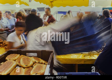 Französische Straße Markt, Hastings, East Sussex, England, Großbritannien Stockfoto