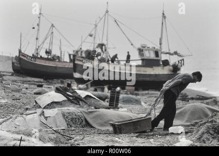 Hastings Fischereiflotte, East Sussex, England, Großbritannien Stockfoto