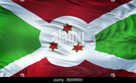 BURUNDI realistische Wehende Flagge Hintergrund Stockfoto