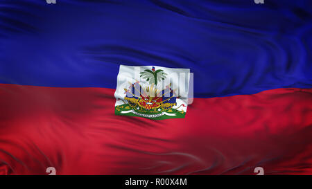 HAITI realistische Wehende Flagge Hintergrund Stockfoto