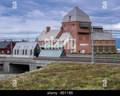 Abisko Bahnhof, tornetraesk See in der Rückseite, Schweden Stockfoto