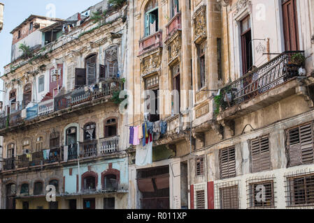 Einen schönen, alten Gebäude in Havanna, Kuba. Stockfoto