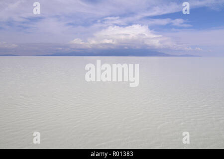 25. Februar 2010 - Salar de Uyuni, Bolivien: Landschaft in der Salar de Uyuni, Bolivien erstaunliche Salzwüste erfasst. Paysage dans le Salar de Uyuni, un-Wüste de Sel d'un Blanc eclatant de Bolivie. Quand le Salar est recouvert d'eau, Il se transforme en un immense Miroir refletant Le ciel de maniere quasiment parfaite. *** Frankreich/KEINE VERKÄUFE IN DEN FRANZÖSISCHEN MEDIEN *** Stockfoto