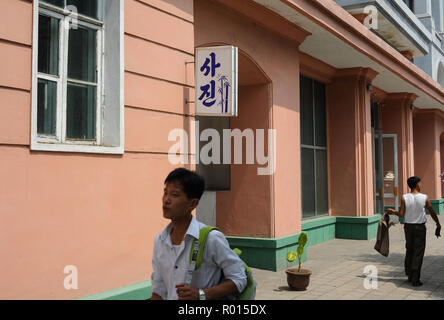 Pjoengjang, Nordkorea, Straßenszene in Pjoengjang Stockfoto