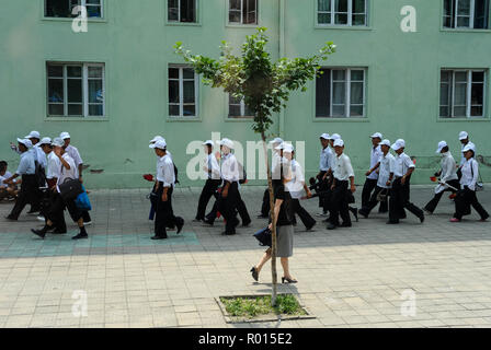 Pjoengjang, Nordkorea, Straßenszene in Pjoengjang Stockfoto