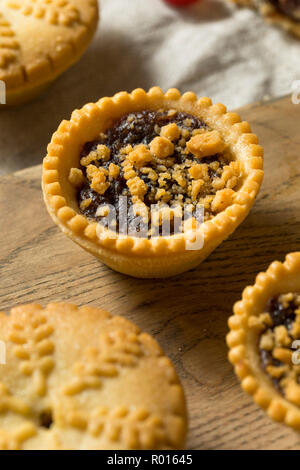 Hausgemachte Mini Hackfleisch Kuchen für die Feiertage Stockfoto