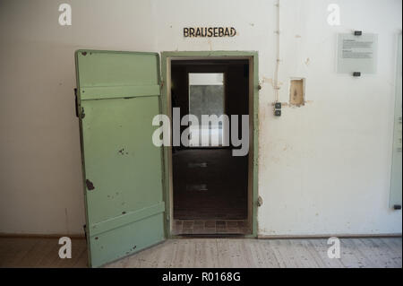 Dachau, Deutschland, Gaskammer in der KZ-Gedenkstätte Dachau Stockfoto