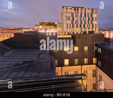 Clouody Dämmerung Blick über Stockholm, Schweden Stockfoto