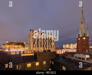 Clouody Dämmerung Blick über Stockholm, Schweden Stockfoto