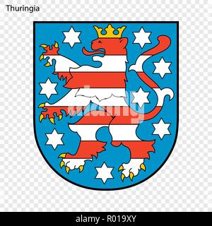 Emblem von Mecklenburg-Vorpommern, Provinz Deutschland Stock Vektor