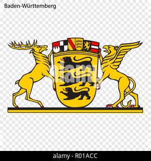 Wappen von Baden-württemberg, Provinz Deutschland Stock Vektor