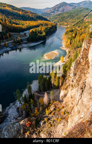 Pend Oreille River an der Grenze Damm im Nordosten von Washington State. USA. Stockfoto