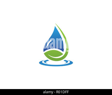 Wassertropfen logo Vektor Stockfoto