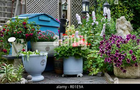 Einem schönen Garten voller Sommer Farbe Stockfoto