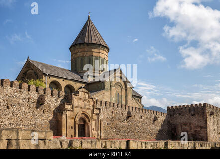 Ansicht der Swetizchoweli-Kathedrale in Mzcheta, Georgien Stockfoto