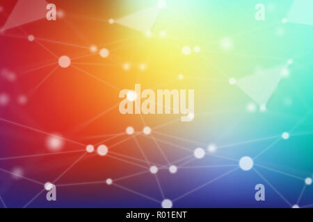 Netzwerk Illustration - Abstrakte technologischer Hintergrund Stockfoto