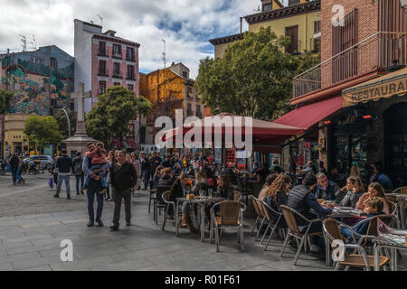 Madrid, Plaza Puerta Cerrada, Spanien, Europa Stockfoto