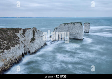 Old Harry Rocks von Ballard, Swanage, Dorset, England Stockfoto