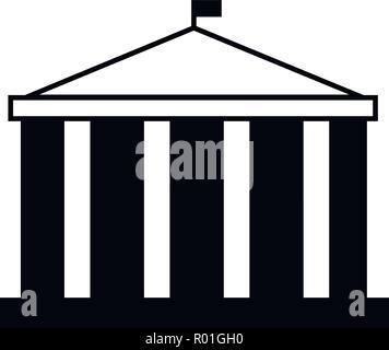 Parlament Gebäude Symbol, einfachen Stil Stock Vektor