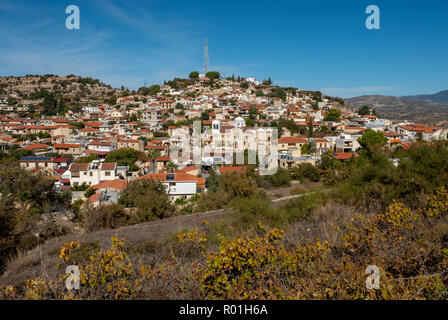 Pachna Dorf im Bezirk Limassol auf Zypern. Stockfoto