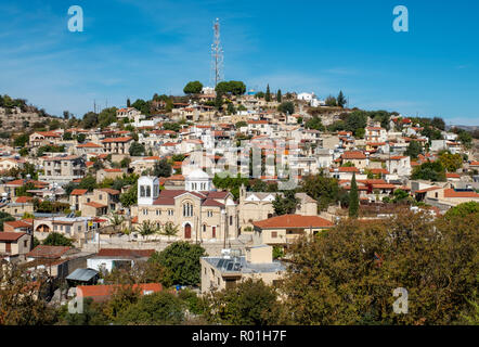 Pachna Dorf im Bezirk Limassol auf Zypern. Stockfoto