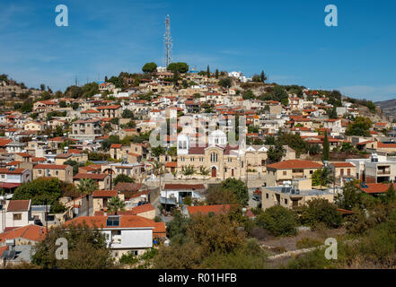 Pachna Dorf im Bezirk Limassol auf Zypern. Stockfoto