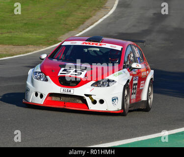 Ilsa Cox, SEAT Leon Cupra Cup, klassischen und historischen Donner Limousine Meisterschaft, Burton Power Blue Oval Saloon Serie, Donner und Boss, klassisches Touri Stockfoto