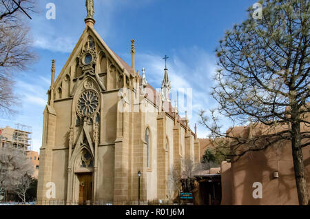 Loretto Kapelle in Santa Fe - Home der wundersamen Wendeltreppe Stockfoto