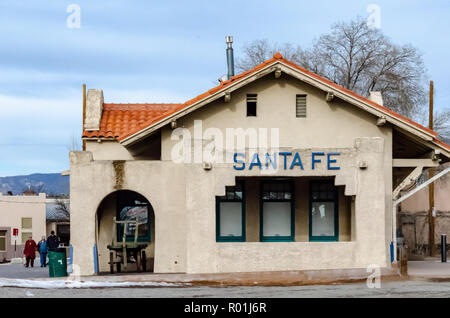 Santa Fe Depot (Rail Runner station) in Santa Fe, New Mexico Stockfoto