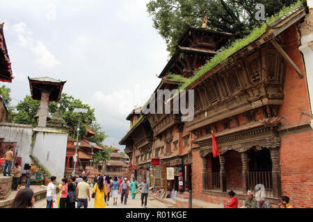 Übersetzung: Kathmandu Durbar Square im Zentrum der Stadt. In Nepal, August 2018. Stockfoto