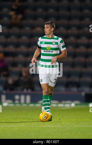 Kilmac Stadion, Dundee, Großbritannien. 31 Okt, 2018. Ladbrokes Premiership Fußball, Dundee gegen Celtic; Filip Benkovic keltischen Credit: Aktion plus Sport/Alamy leben Nachrichten Stockfoto