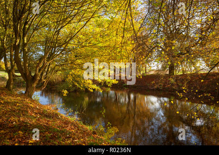 Köln, Lincolnshire, Großbritannien. 31 Okt, 2018. UK Wetter: Ein heller Tag nach einer Nacht Frost in Halle, Germany. Lincolnshire, Großbritannien. 31 Okt, 2018. Quelle: LEE BEEL/Alamy leben Nachrichten Stockfoto