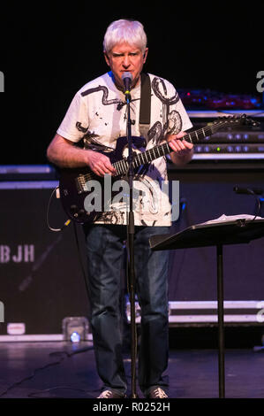 John Lees von John Lees' Barclay James Harvest führt live auf der Bühne des Theater am Aegi am 31. Oktober in Hannover, Deutschland 2018. Stockfoto