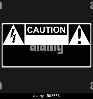 Vorsicht und thunderbolt Gefahr Hochspannung Schilder Stock Vektor