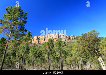 Falaises de Colle Rousse, le Blavet, Var, 83, Provence-Alpes-Côte d'Azur Stockfoto