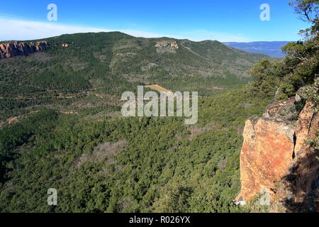 Falaises de Colle Rousse, le Blavet, Var, 83, Provence-Alpes-Côte d'Azur Stockfoto