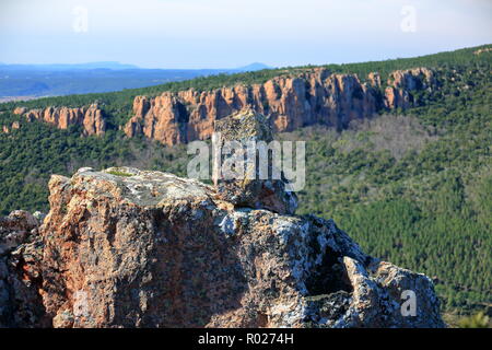 Falaises de Colle Rousse, le Blavet, Var, 83, Provence-Alpes-Côte d'Azur Stockfoto