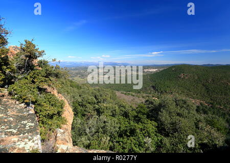 Falaises de Colle Rousse, le Blavet, Var, 83, Provence-Alpes-Côte d'Azur Stockfoto