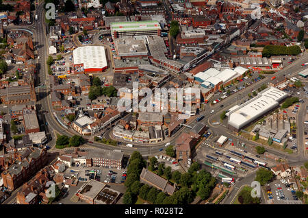 Luftaufnahme von Stourbridge Zentrum in den West Midlands. Stockfoto