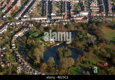 Luftaufnahme West Park in Wolverhampton West Midlands Stockfoto