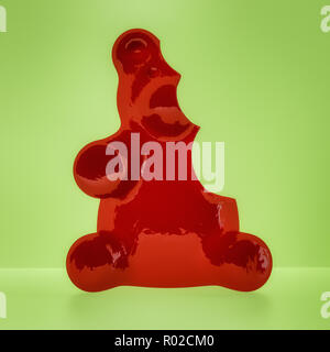 Gummibärchen in den Farben Rot, Grün und Blau (3D-Rendering) Stockfoto