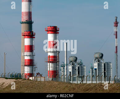 Details der Teil einer großen Ölraffinerie und Triebwerk Wärme sehen Stockfoto