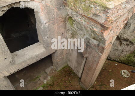 Blick auf das Haus in der archäologischen Ausgrabungen des antiken Ostia, Rom Stockfoto