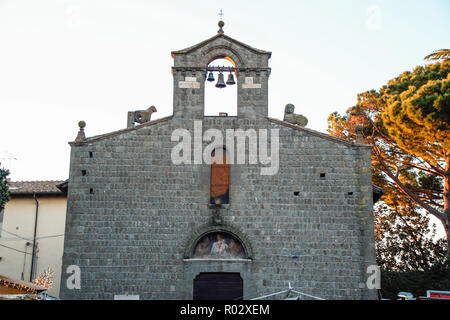 Die mittelalterliche Kirche San Silvestro in Viterbo, Latium, Italien Stockfoto