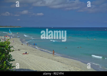 Varadero, eine atemberaubende Beach Resort Destination, die Kuba der schmalen Halbinsel Hicacos, ist ein beliebter Urlaubsort. Stockfoto