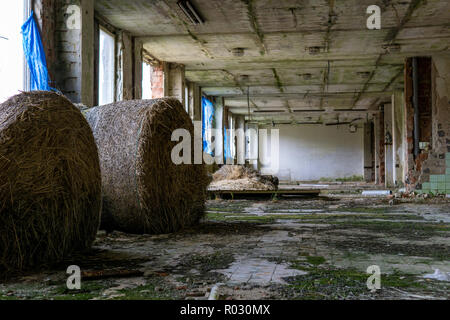 Eine alte, Decay, chemischen Lehre Museumsgebäude in der Tschechischen Republik Stockfoto