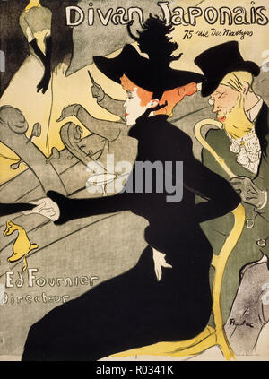 Henri de Toulouse-Lautrec, Divan Japonais 1893 Farblithographie, Museum der Bildenden Künste in Boston, USA. Stockfoto