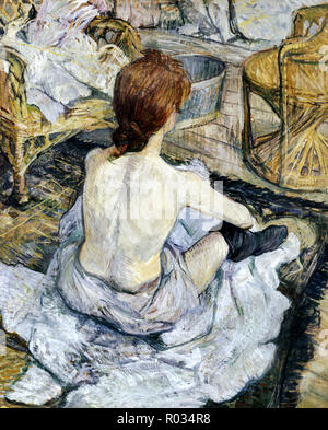 Henri de Toulouse-Lautrec, Rousse, auch bekannt als La Toilette, 1889, Öl auf Pappe, Musée d'Orsay, Paris, Frankreich. Stockfoto