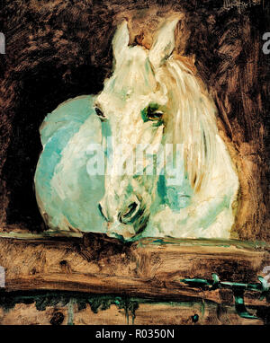 Henri de Toulouse-Lautrec, Das weiße Pferd Gazelle, 1881, Öl auf Leinwand, Albertina, Wien, Österreich. Stockfoto