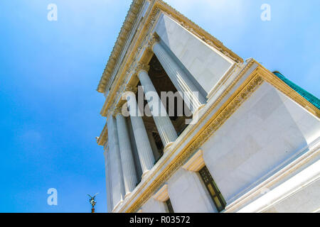 Detailansicht auf dem Altare della Patria in Rom, Italien, an einem sonnigen Tag. Stockfoto